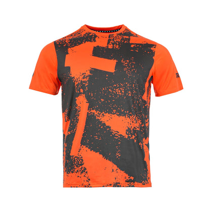 Polera Full Print Poly Tilki Temel - Naranja