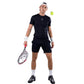 Polera Hydrogen Básica Técnica Negra Logo Centro Hombre - Sur SportsVestuario