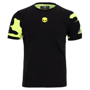 Polera Hydrogen Camuflaje Técnica Negra Amarillo Fluor Hombre - Sur SportsVestuario