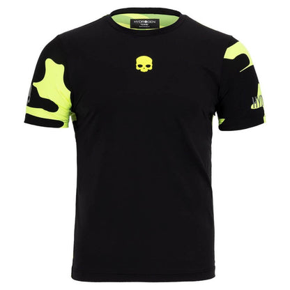 Polera Hydrogen Camuflaje Técnica Negra Amarillo Fluor Hombre - Sur SportsVestuario