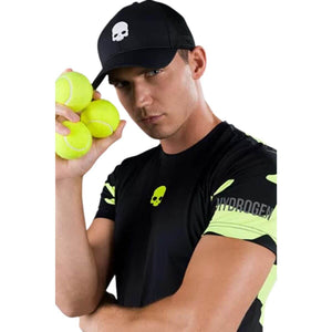 Polera Hydrogen Camuflaje Técnica Negra Amarillo Fluor Hombre - Sur SportsVestuario