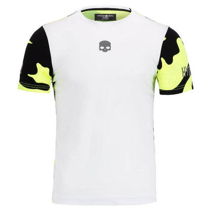 Polera Hydrogen Camuflaje Técnico Blanca Amarillo Fluor Hombre - Sur SportsVestuario