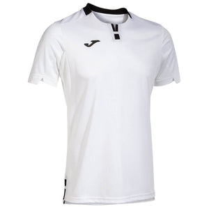 Polera Joma Ranking Blanca Cuello Negro - Sur SportsVestuario