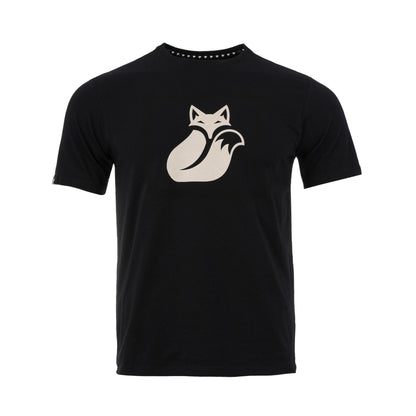 Polera Cotton Fox Big Logo Tilki - Blanca logo Negro