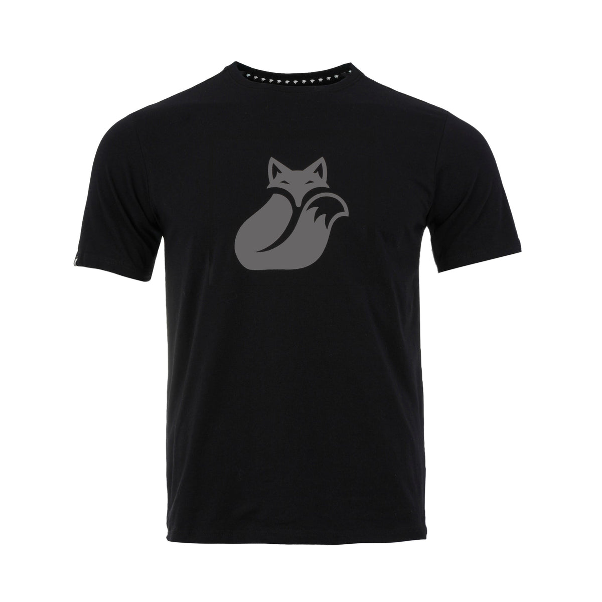 Polera Cotton Fox Big Logo Tilki - Negra logo Gris