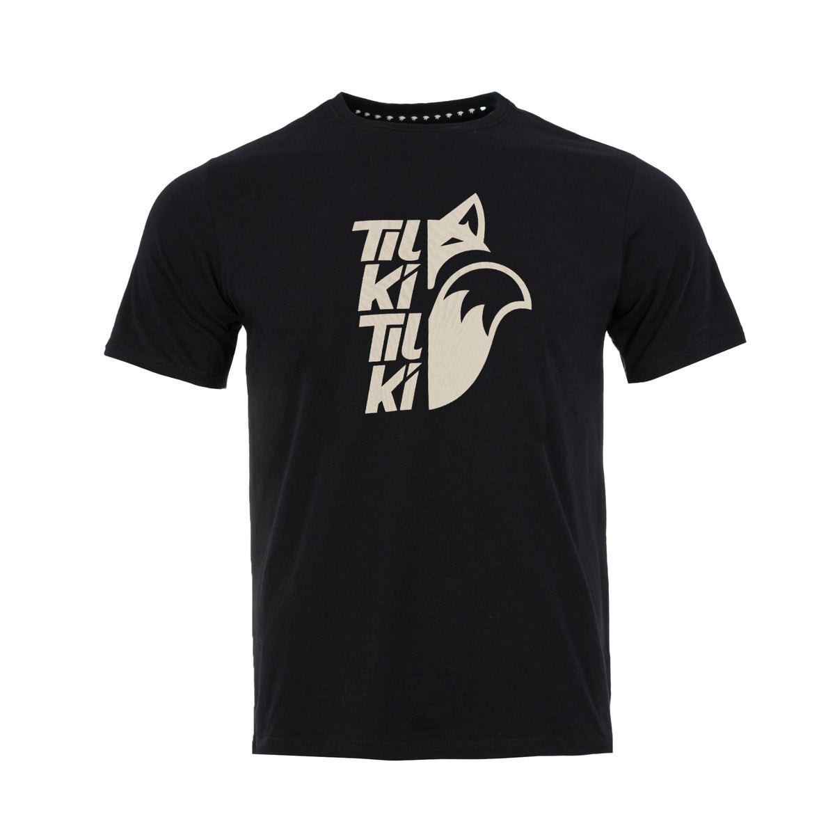 Polera Mix Big Logo Tilki - Blanca logo Negro