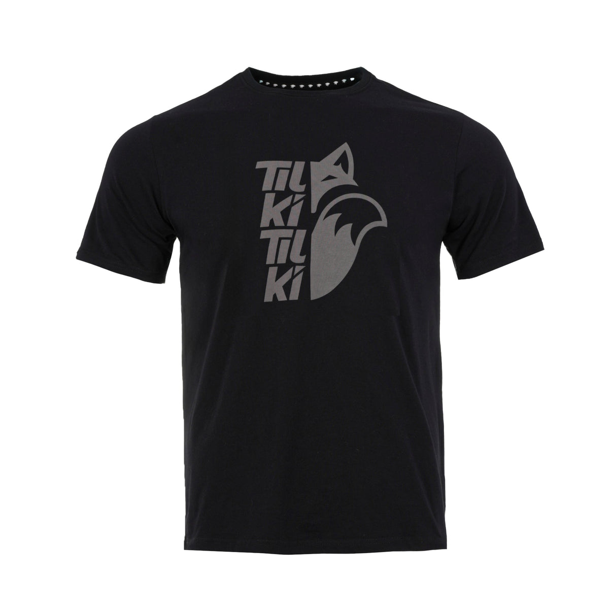 Polera Mix Big Logo Tilki - Negra logo Gris