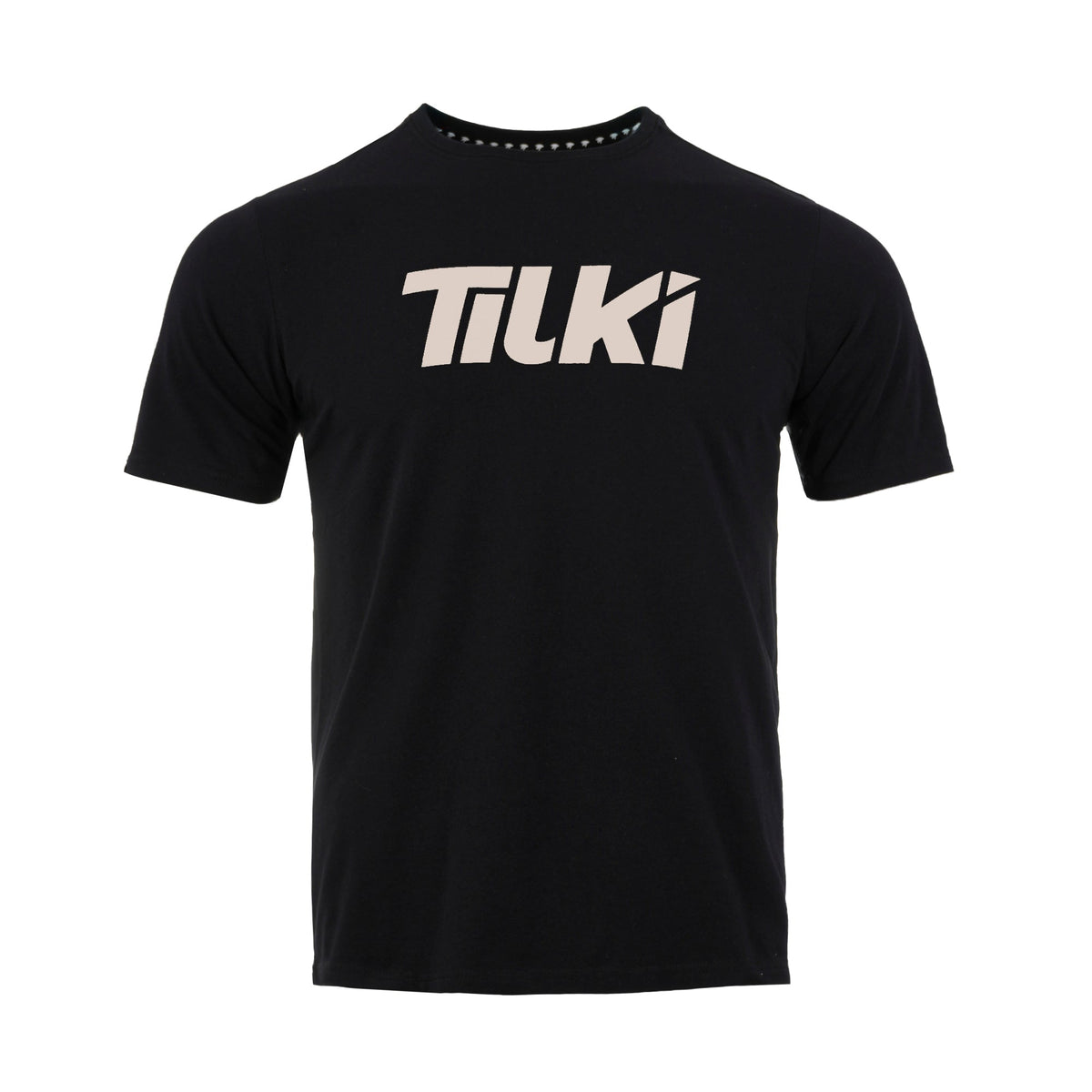 Polera Big Logo Tilki - Negra logo Beige