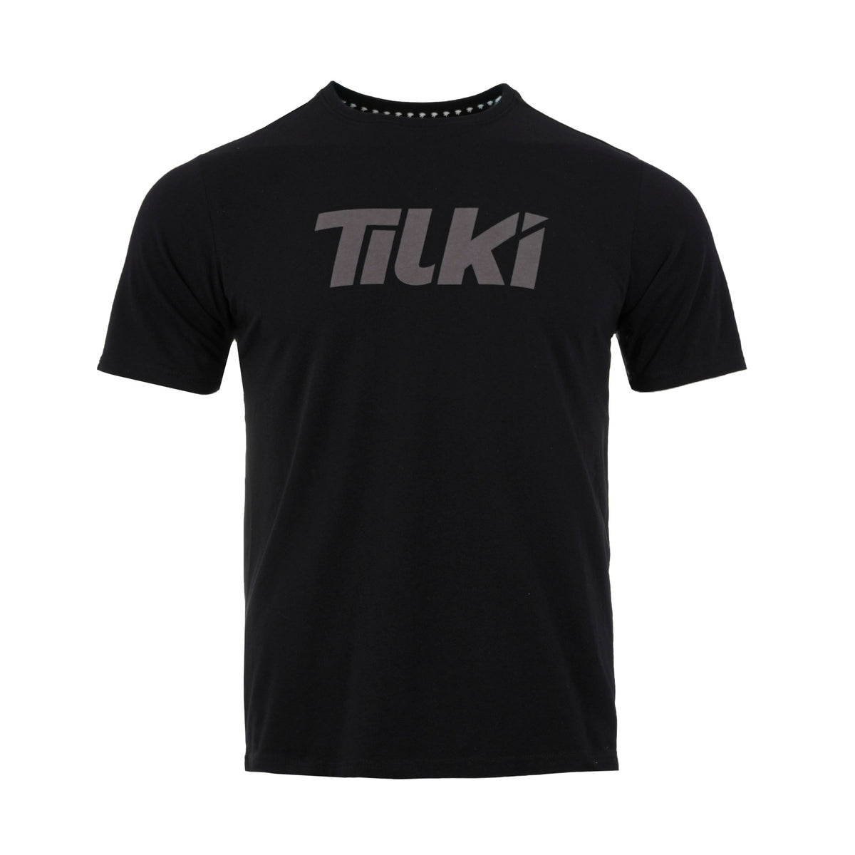Polera Big Logo Tilki - Negra logo Gris
