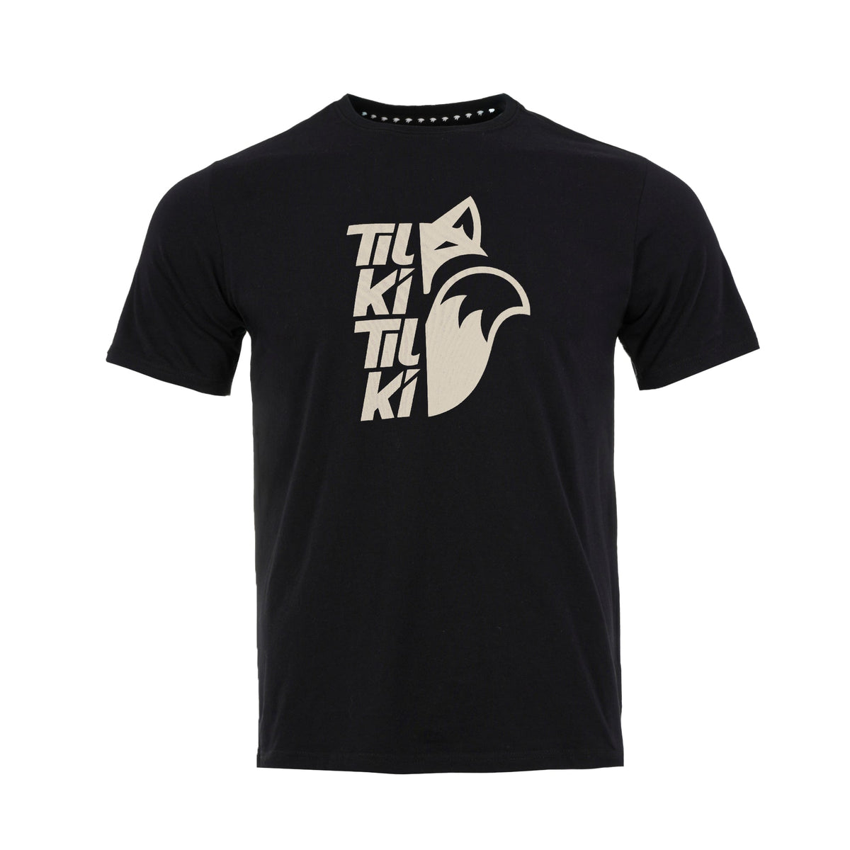 Polera Mix Big Logo Tilki - Negra logo Beige