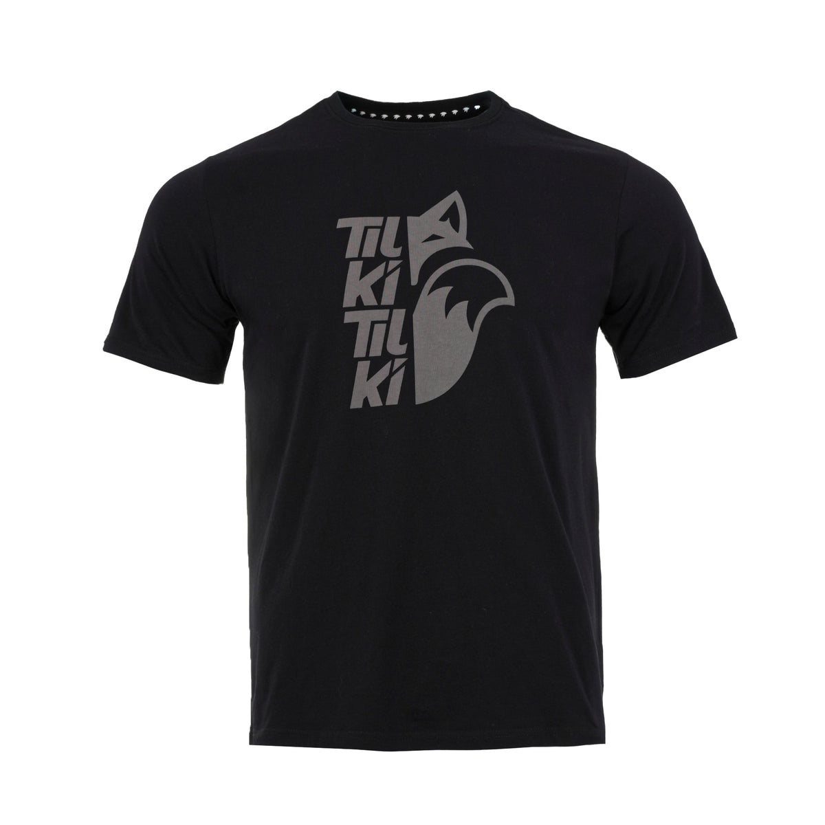 Polera Mix Big Logo Tilki - Negra logo Gris
