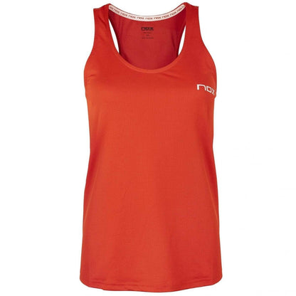 Polera Nox Mujer Tirantes Microperforada Team Roja Logo Blanco - Sur SportsVestuario