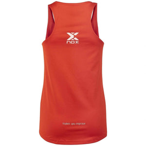 Polera Nox Mujer Tirantes Microperforada Team Roja Logo Blanco - Sur SportsVestuario