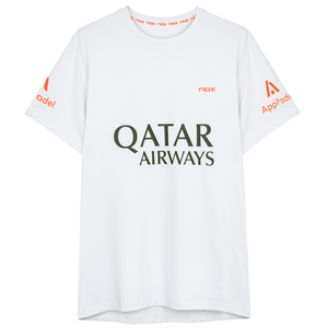 Polera Nox Sponsor AT10 Blanca de Agustín Tapia 2025 - Sur SportsVestuario