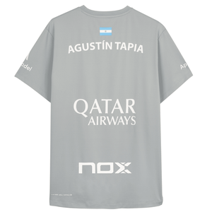 Polera Nox Sponsor AT10 Gris de Agustín Tapia 2025 - Sur SportsVestuario