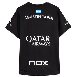 Polera Nox Sponsor AT10 Negra de Agustín Tapia 2025 - Sur SportsVestuario