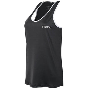 Polera Nox Tirantes Mujer Negro Logo Blanco - Sur SportsVestuario
