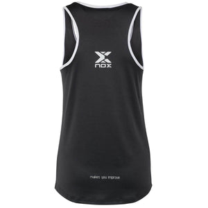 Polera Nox Tirantes Mujer Negro Logo Blanco - Sur SportsVestuario
