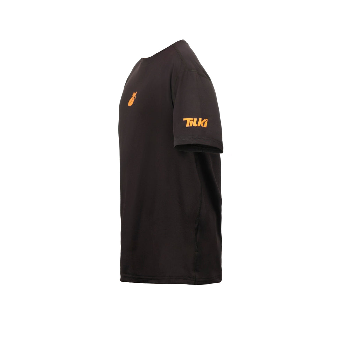 Polera Poly KIDS Tilki Temel - Negra/Naranja