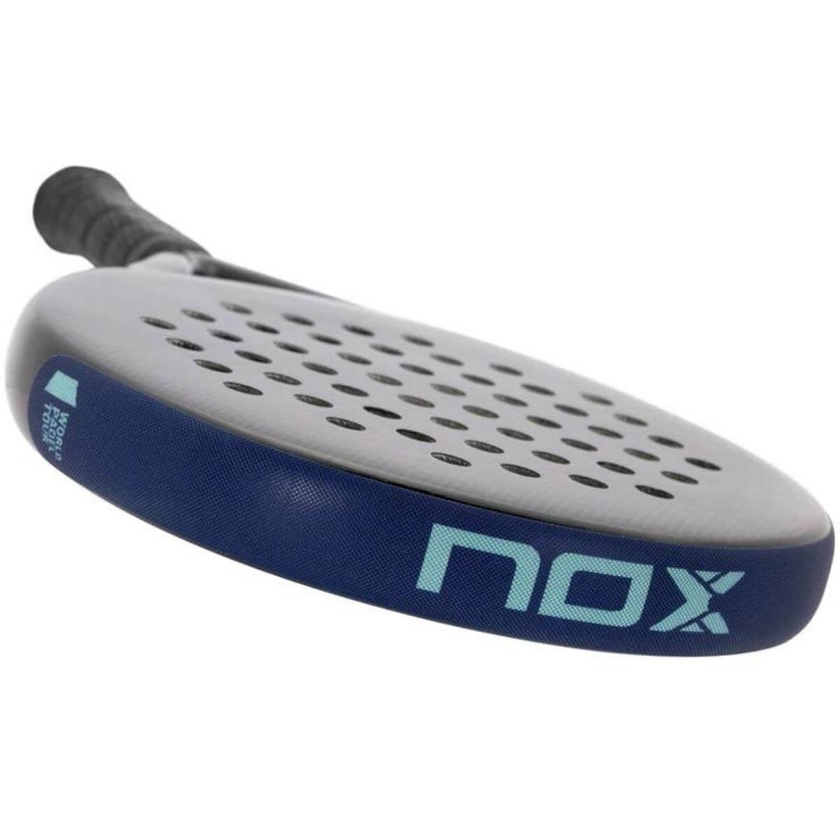 Protector Pala Nox Azul Marino Logo Horizontal Celeste - Sur SportsAccesorios