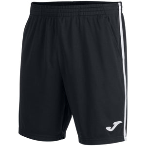 Short Joma Open III Negro Franjas Blancas - Sur SportsVestuario