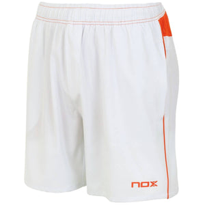 Short Nox Team Blanco Logo Rojo