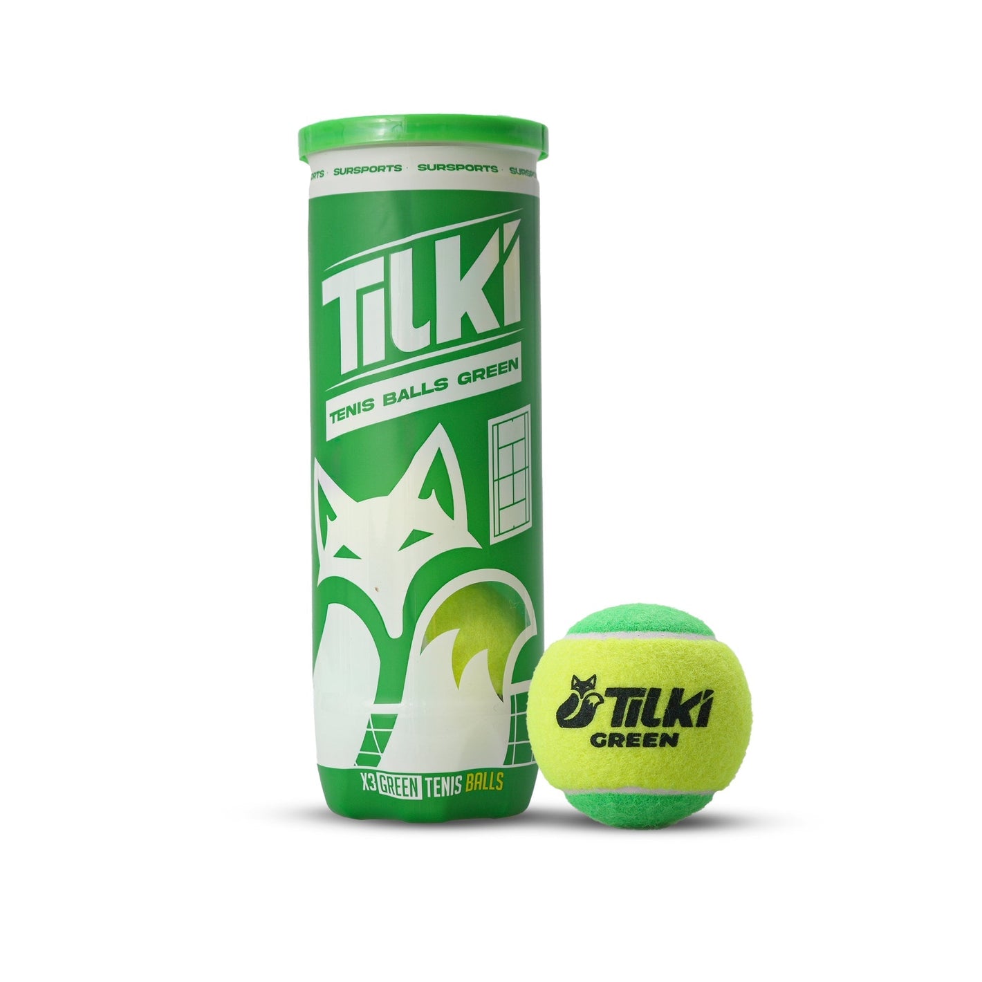 Tarro de Pelota Tilki Tenis Bombastic Verde X3 - Sur SportsPelotas