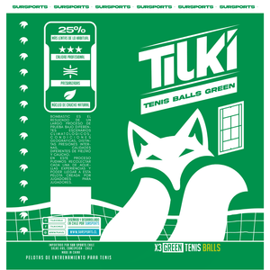 Tarro de Pelota Tilki Tenis Bombastic Verde X3 - Sur SportsPelotas