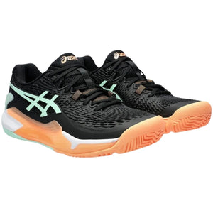 Zapatilla Asics Mujer Gel Resolution 9 Padel Black Mint Tint - Sur SportsZapatillas