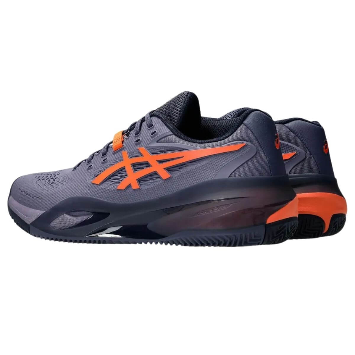 オーク 04 Zapatilla Asics Gel Resolution X Clay Greyish Purple Nova Orange