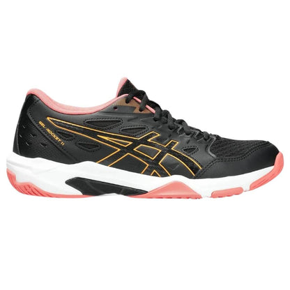 Zapatilla Asics Voleibol Mujer Gel Rocket 11 Black Orange Pop