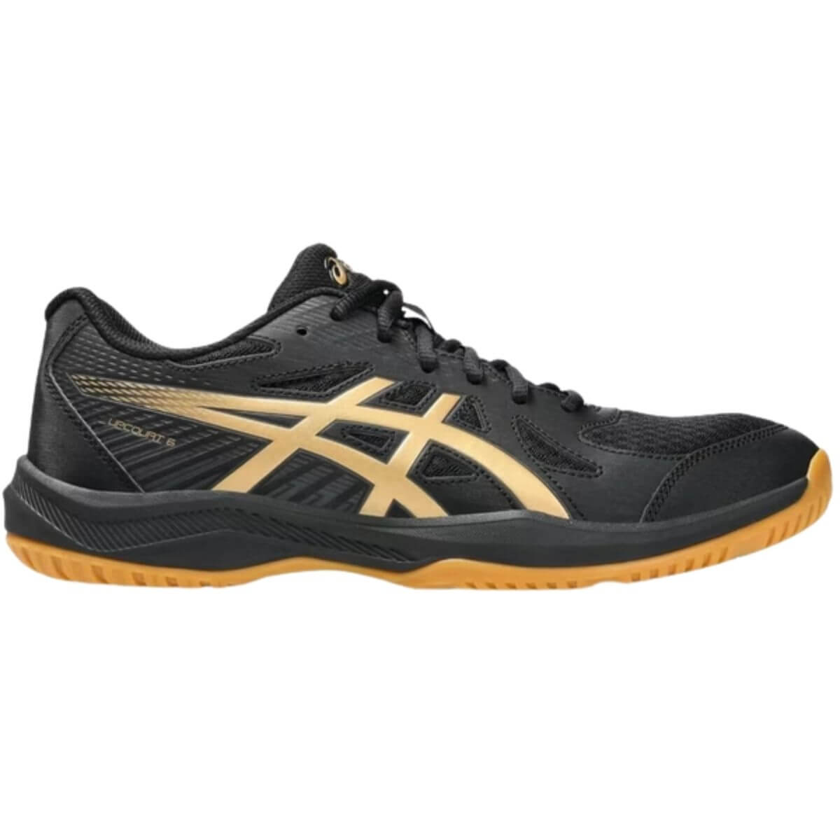 Zapatilla Asics Voleibol Upcourt 6 Black Pure Gold