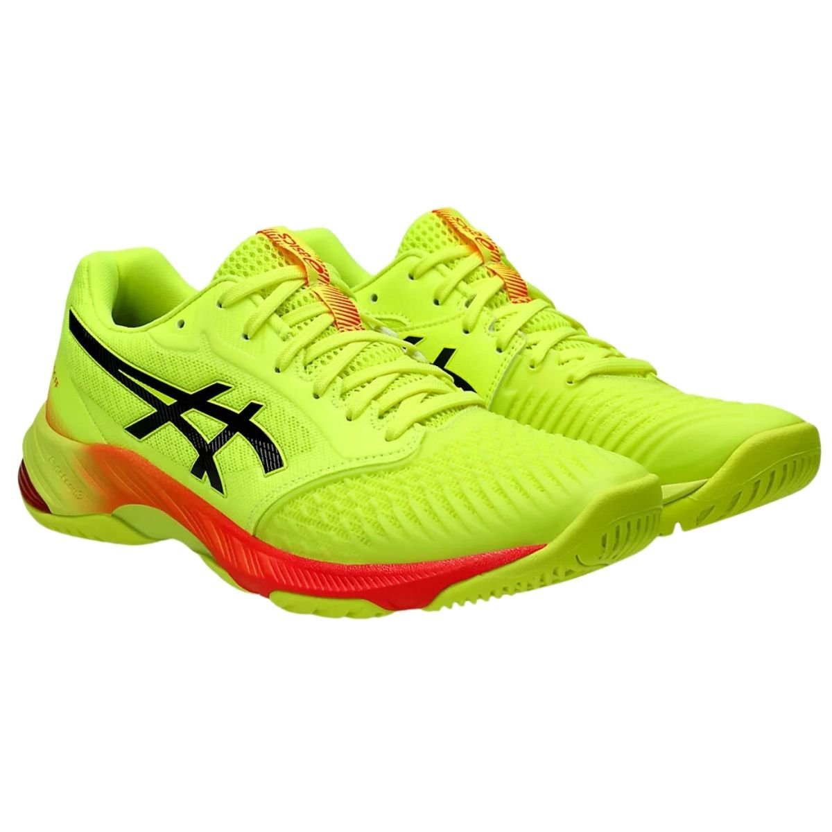 ASICS NETBURNER 蛍光イエローバレーボールシューズ Zapatillas Voleibol Hombre Asics Netburner Ballistic FF 3 Paris Safety