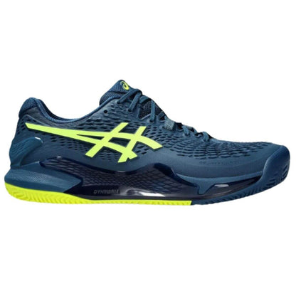 Zapatilla Asics Gel Resolution 9 Clay Mako Blue Safety Yellow